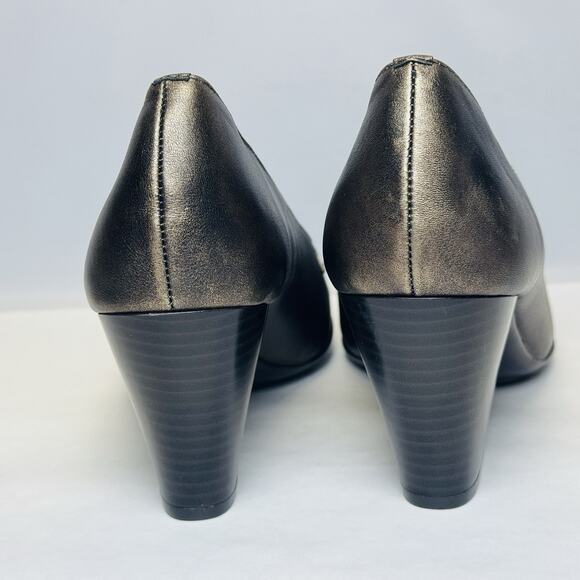 Euro Soft By Sofft Randi Block Heel Slip On Penny Loafer Womens Size 7.5 Bronze - Picture 8 of 10